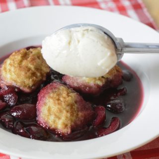 Allergy-friendly, gluten-free & vegan Cherries and Dumplings