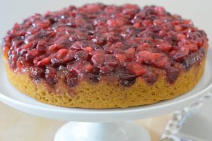 vegan cranberry pumpkin upside-down cake by Your Allergy Chefs