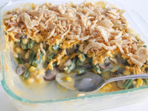 Cheesy green bean casserole