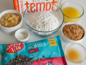 mise en place for quick and easy banana cake