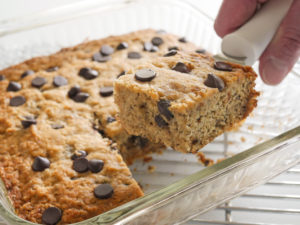 vegan banana chocolate chip cake