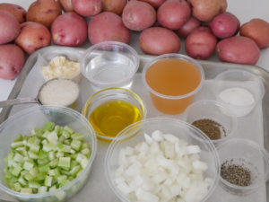 German Potato Salad mise