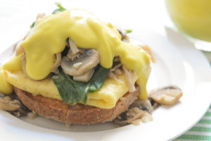 best mushroom-spinach eggs benedict
