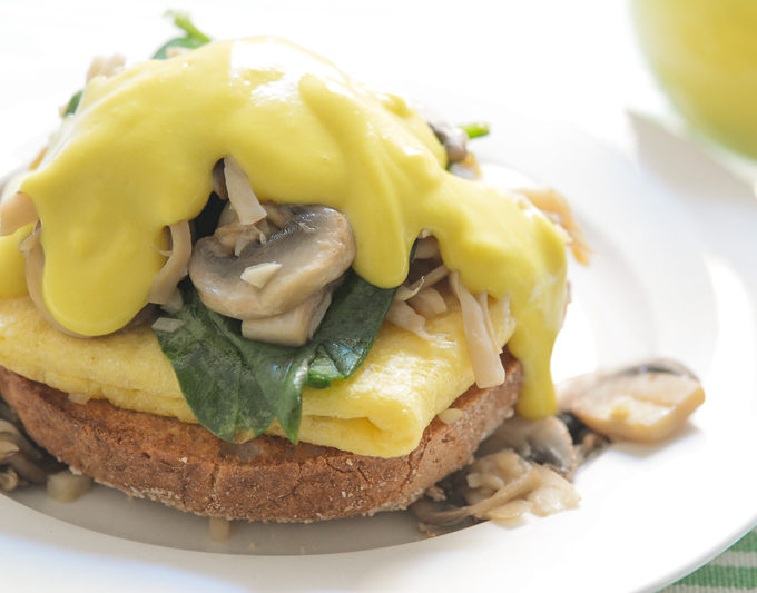 best mushroom-spinach eggs benedict