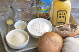 mise en place for mushroom jun