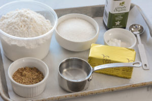 mise en place for sugar cookies